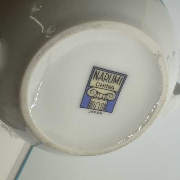 Vintage Narumi Sugar Pot - Fine Chine Green Willow Pagoda - Picture 10 of 10